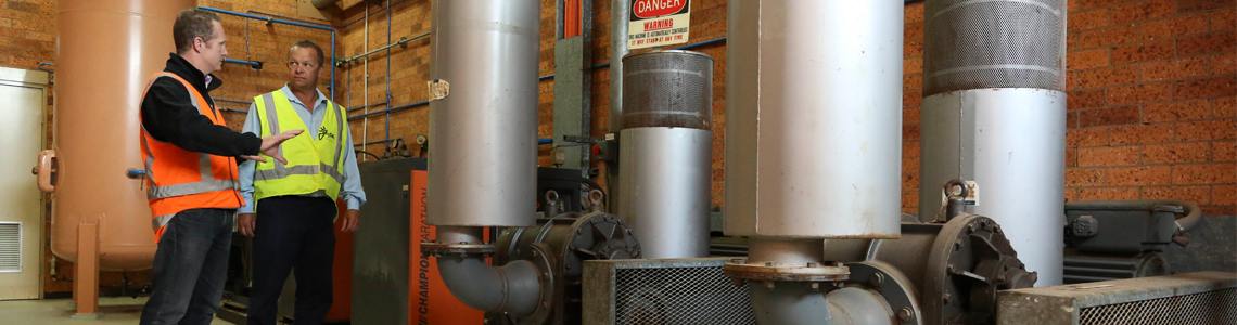 Griffith water treatment plant internal equipment & staff