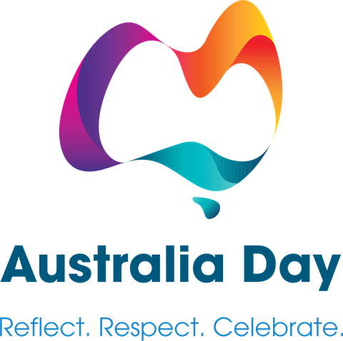 Australia Day logo - Reflect. Respect. Celebrate
